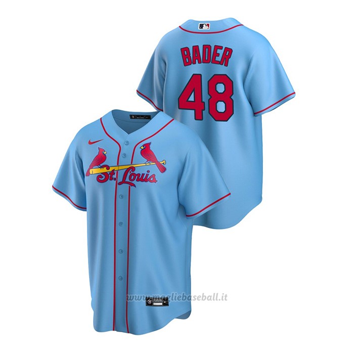 Maglia Baseball Uomo St. Louis Cardinals Harrison Bader Replica Alternato Blu